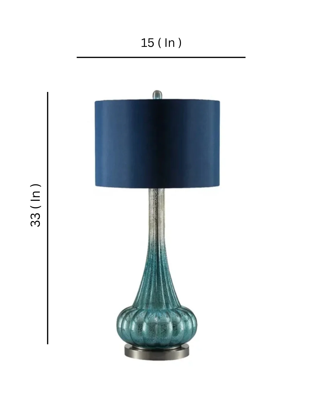 Peacock Blue Table Lamp / Pair