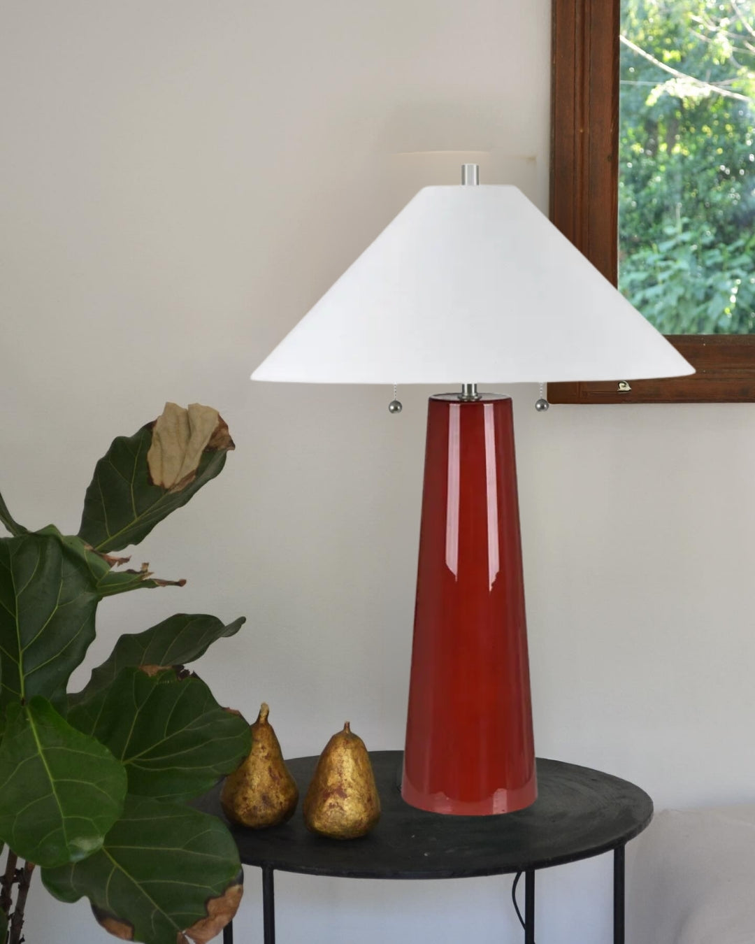 Tapered Twin Pulls Table Lamp / Pair