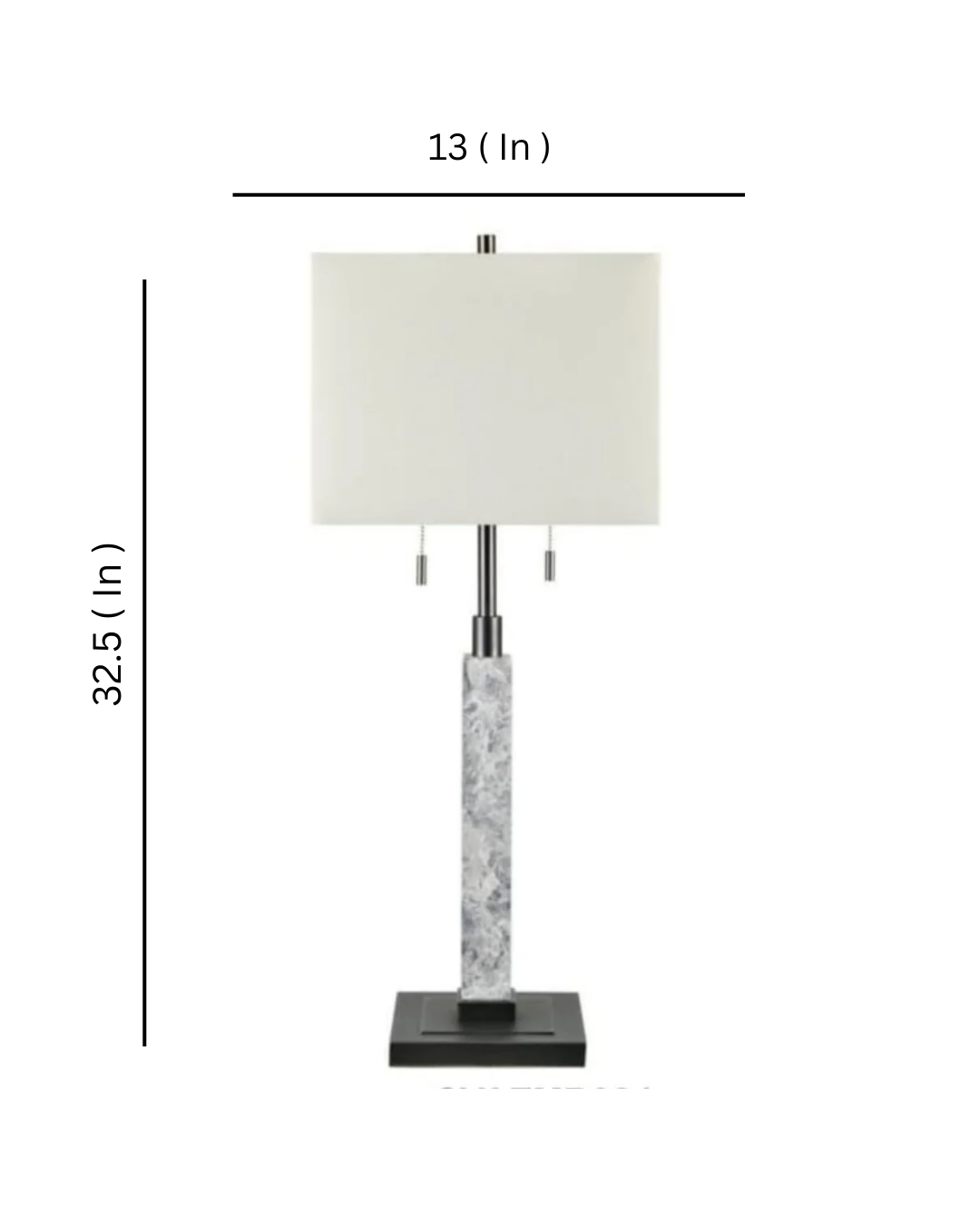 Evans Column Table Lamp / Pair