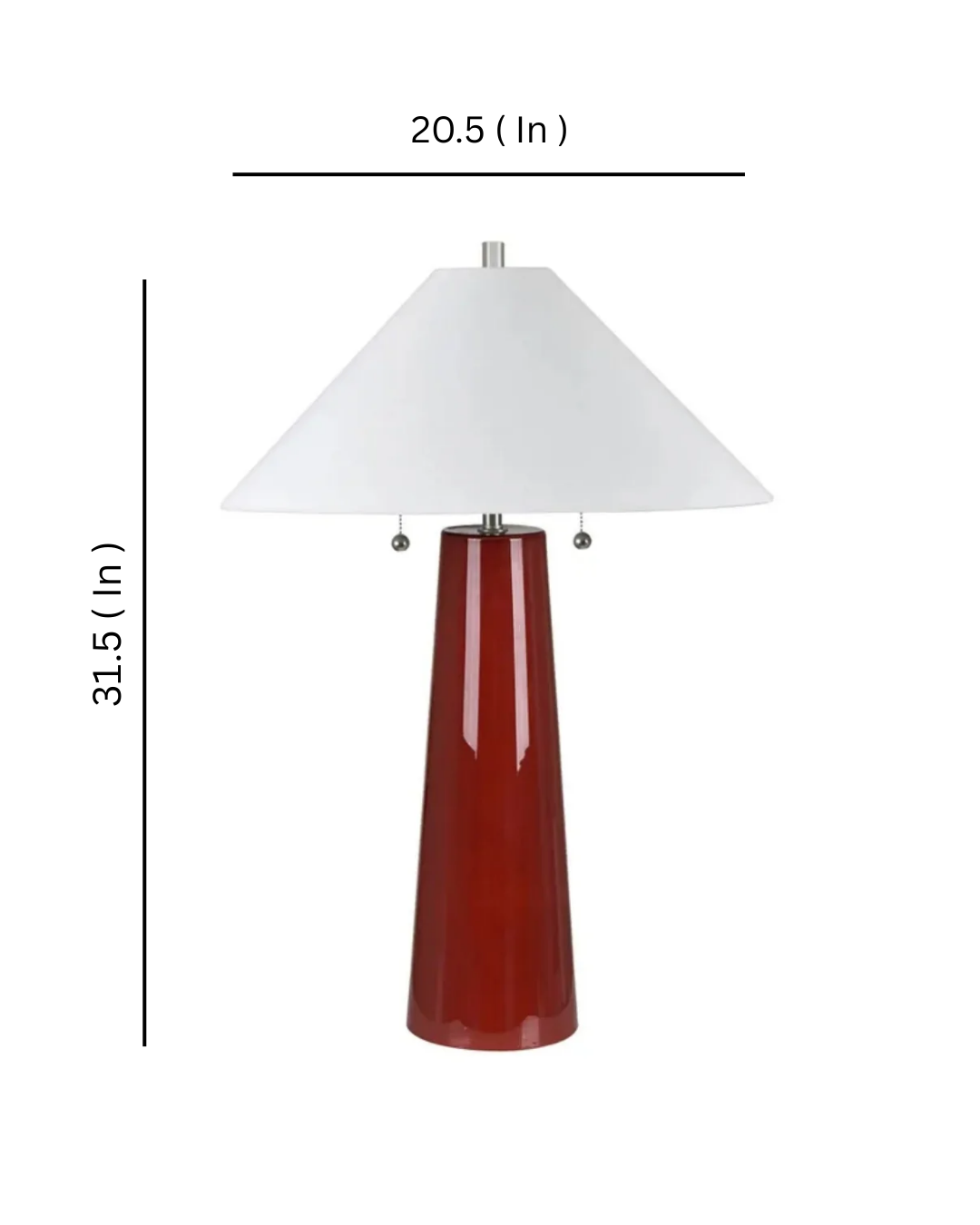 Tapered Twin Pulls Table Lamp / Pair