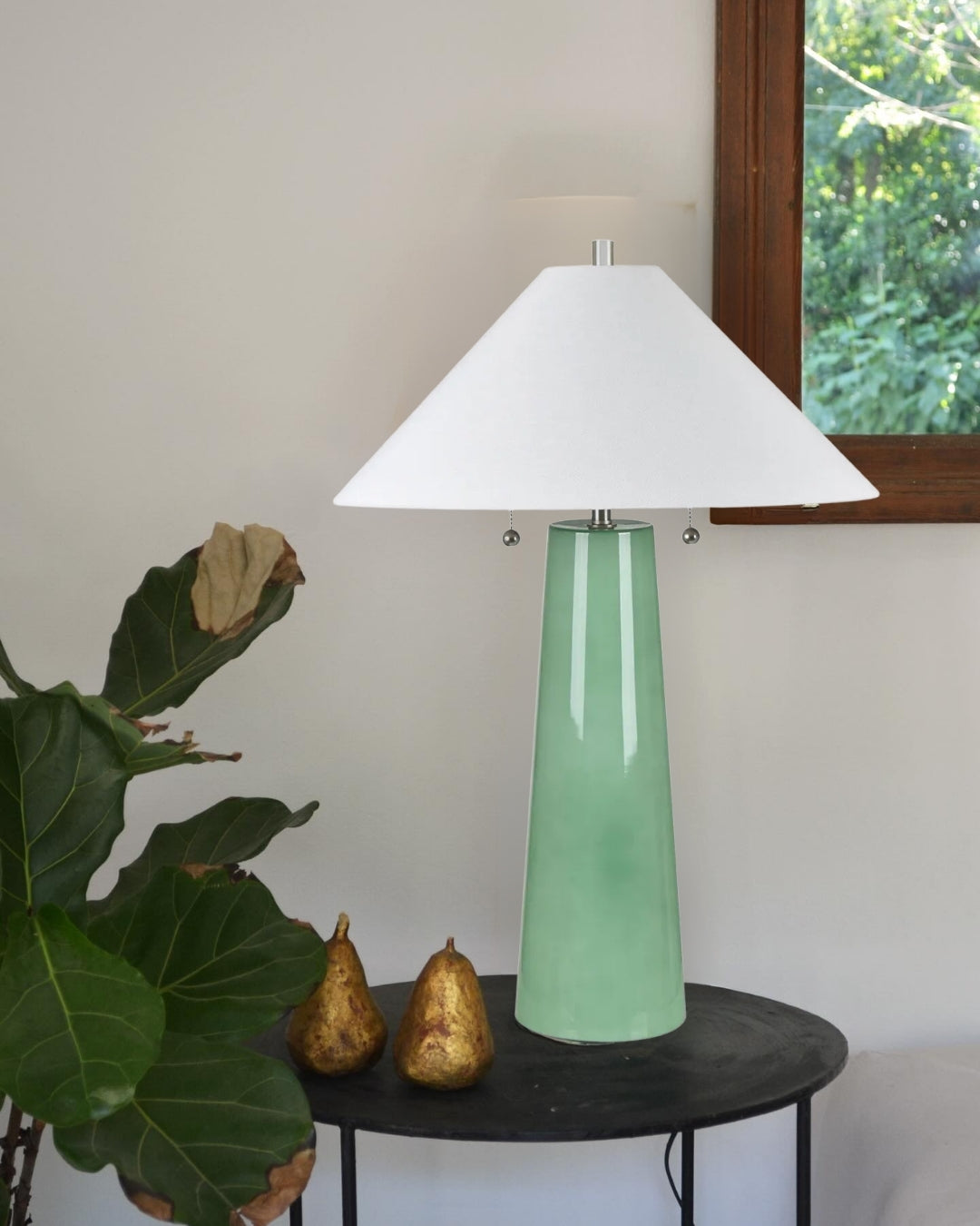 Tapered Twin Pulls Table Lamp / Pair