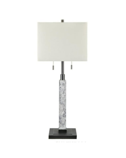 Evans Column Table Lamp / Pair
